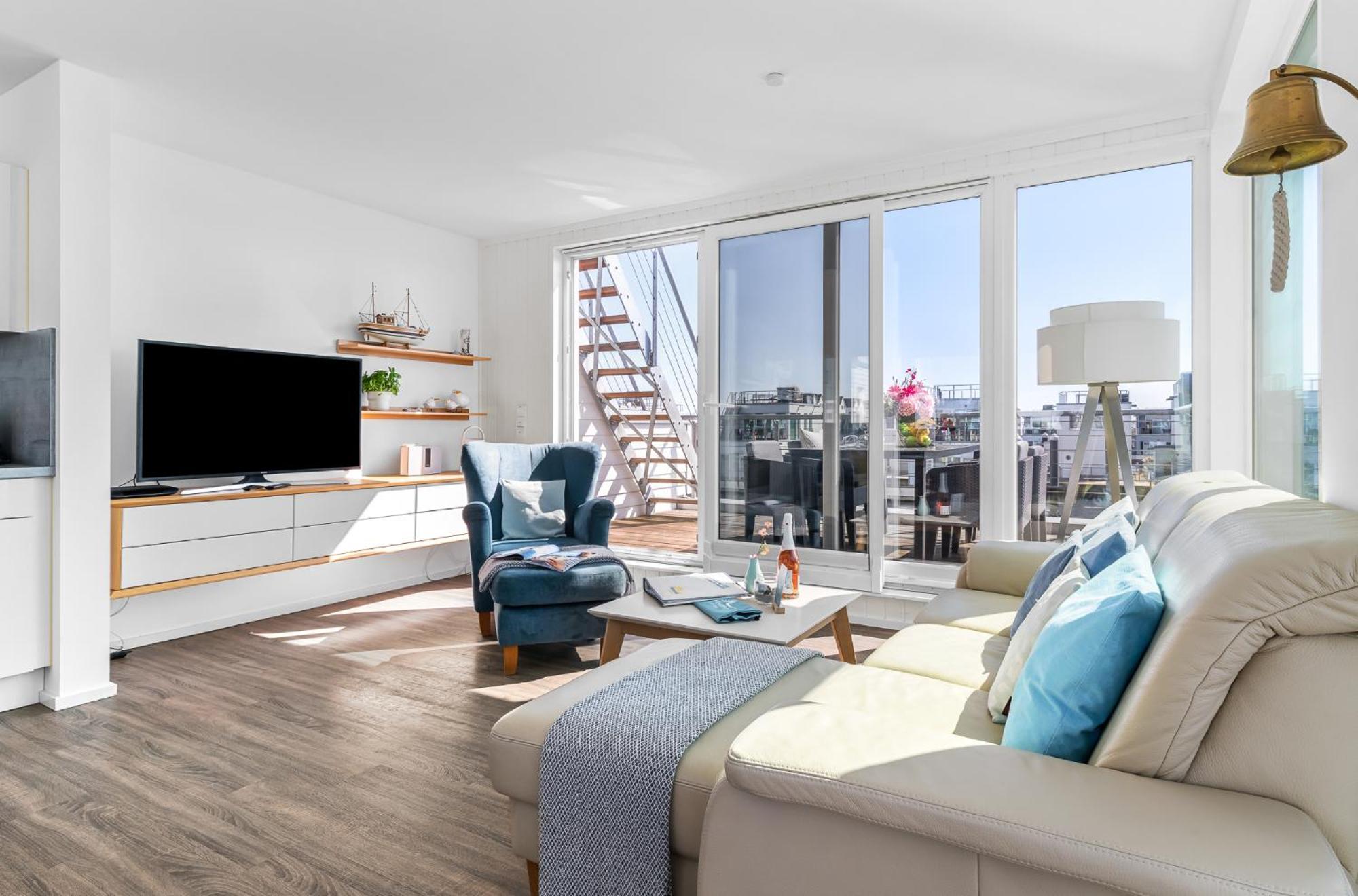 Triton: Meerblick, Sauna, Dachterrasse Olpenitz Exteriör bild